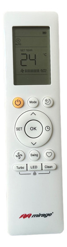 Control Compatible Con Aire Mirage Midea Rg10b Rg10a Elf121t