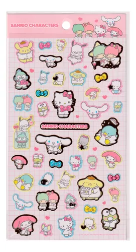 Cartela de Adesivos Personagens Hello Kitty