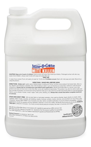 Mite-b-gone-spray De Tratamiento Para Matar Ácaros, Polvo, A