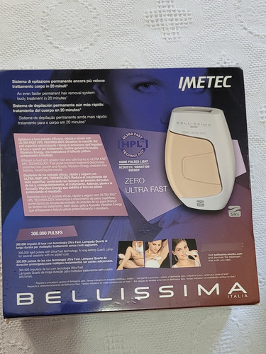 Depiladora Luz Pulsada Bellissima Imetec Zero Ultra Fast Blanco/oro Rosa (Usado)