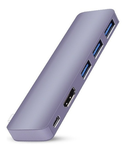 Imagen 1 de 4 de Hub Usb Tipo C, 5 En 1, Para Macbook Pro