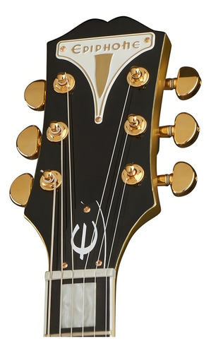 Guitarra elétrica Epiphone Original Collection Uptown Kat ES archtop de bordo/choupo emerald green metallic metalizado com diapasão de ébano