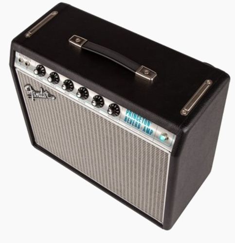 Amplificador de guitarra Fender Princeton Custom 68 Reverb Voltagem 110v Cor Preto/Prata