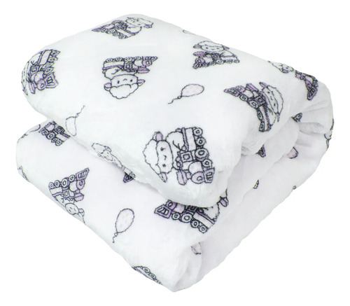 Cobija Para Bebé Calientita Frazada Suave Cobertor Infantil Color Lila Felpa