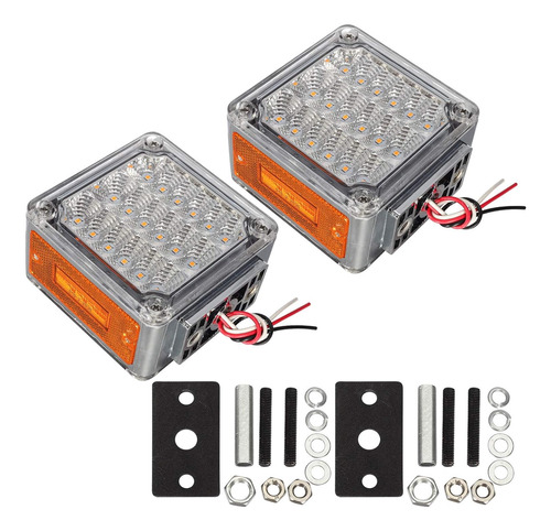 2 Luces Led Cuadradas De Doble Cara Estacionamiento, Le...