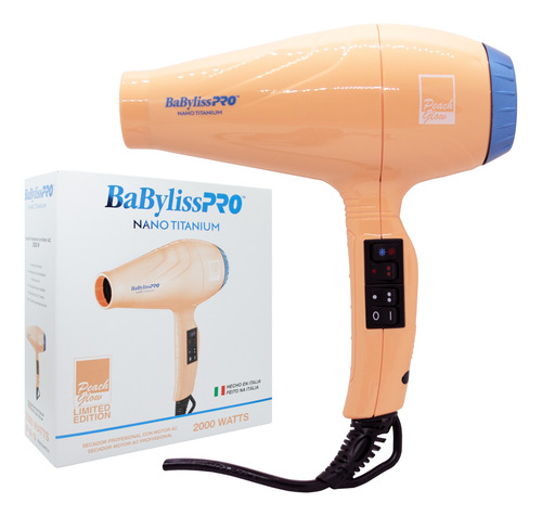 Babyliss Pro Peach Glow Planchita + Secador + Miracurl
