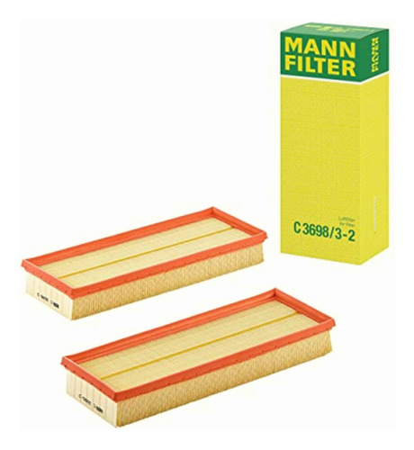 Mann Filter C 3698/3 - 2 elemento De Filtro De Aire,