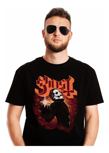 Polera Ghost Emeritus Iv Poster Flowers Metal Abominatron