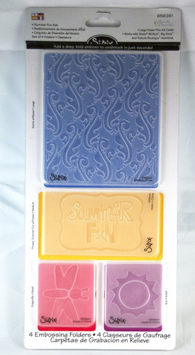 Scrapbook Sizzix Folders Summer Fun Set Compatible Cuttlebug