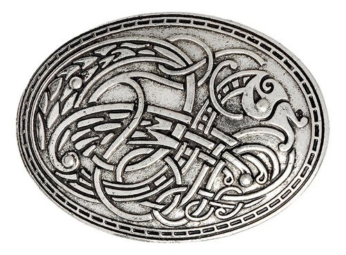 Broche Medieval Joyas Nórdicas Amulèto Broche Ovalado