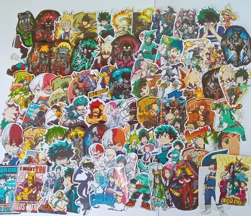 Kit 10 Adesivos Personagens Anime Boku no Hero My Hero Academia