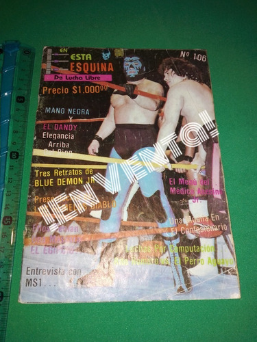 Revista De Lucha Libre En Está Esquina Mano Negra !!