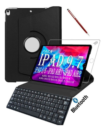 Capa Teclado Pelicula Para iPad Air 1a1475 Air 2a1566 A1822