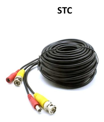 Cable Doble Bnc + Dc 100% Cobre 30m Modelo Stc-bncdc30m