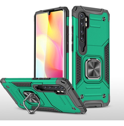 Funda Shock Color + Cristal 9d Para Mi Note 10