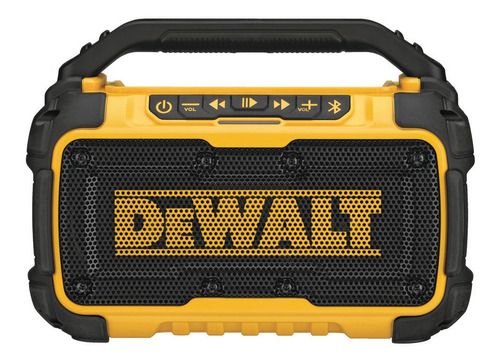 Parlante DeWalt DCR010 portátil con bluetooth  negro y amarillo 240V