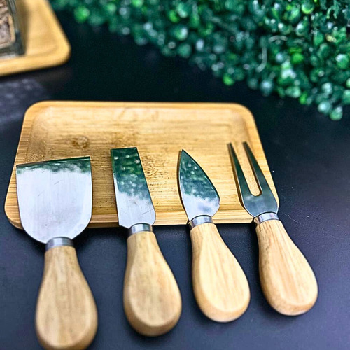 Conjunto P/ Cortar Queijo 4 Pçs Frios Utensilio Inoxidável