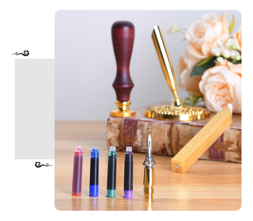 Set De Pluma Y Tinta Dip Pen, Juego De Tinta Retro Con Pluma