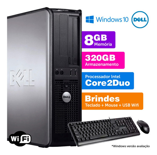 Computador Barato Dell Optiplex Int C2duo 8gb Ddr3 320gb