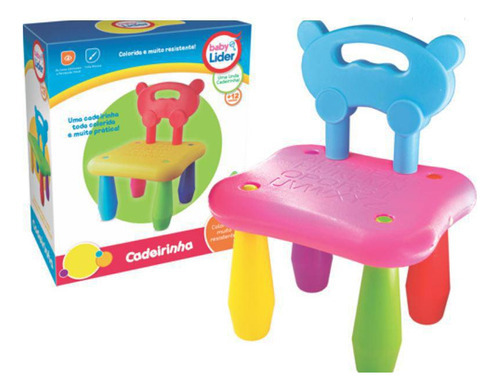 Cadeirinha Colorida Infantil Baby Líder Brinquedos 5670 Cor Sortidos