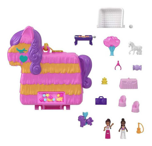 Polly Pocket Set De Juego Compacto Fiesta De Piñata