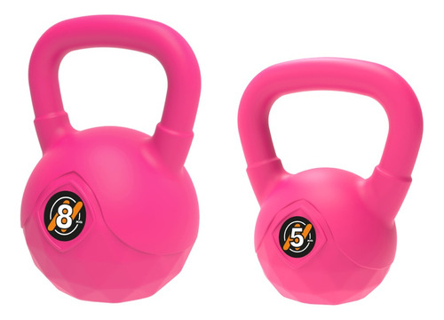 Set De 2 Pesas Rusas 5 Kg + 8 Kg Kettlebell