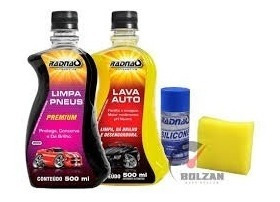 Kit Automotivo Shampoo/limpa Pneus/ Silicone Liquido 621