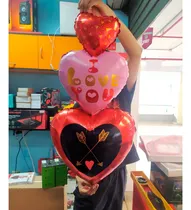 Comprar Globo San Valentin Frase I Love You 3 Globos En 1 Desinflado