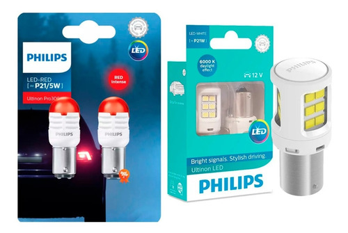 Kit Led Sinalização Philips Ultinon Lanterna Freio Ré