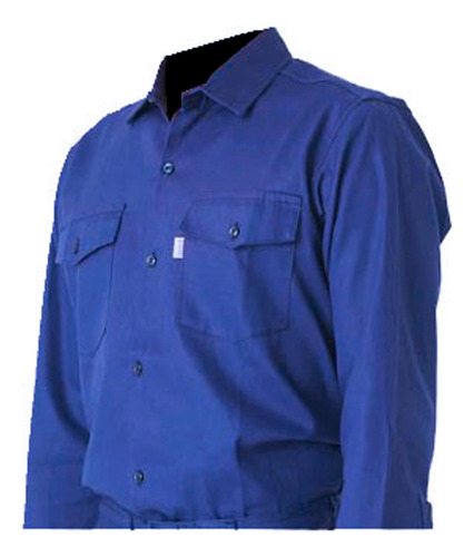 Camisa De Trabajo Seguridad Grafa70 Azul Marino Hasta 48