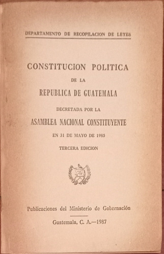Constitución Política De La República De Guatemala 