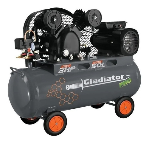 Compresor 50 Litros 2hp Ce820 Gladiator Pro Gtia Con Cabezal