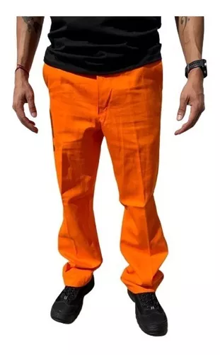 Pantalon Básico Ropa De Trabajo Naranja Omm
