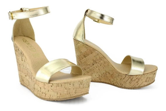Zapatos Dorados Plataforma | MercadoLibre 📦