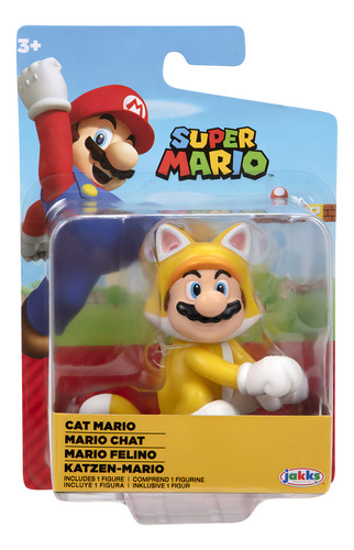 World Of Nintendo Figura De Acción De Cat Mario De 2.5