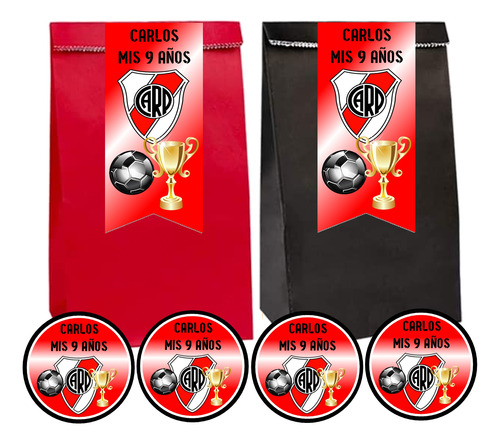 20 Bolsitas Golosineras Personalizadas River Plate