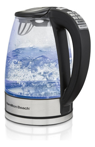 Tetera Eléctrica Hamilton Beach 6 Ajustes Programados 1.7 L Color Plateado