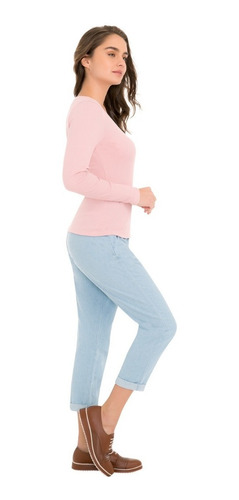 Blusa Casual Ilusion Rosa Botones Ajuste Perfecto 43860