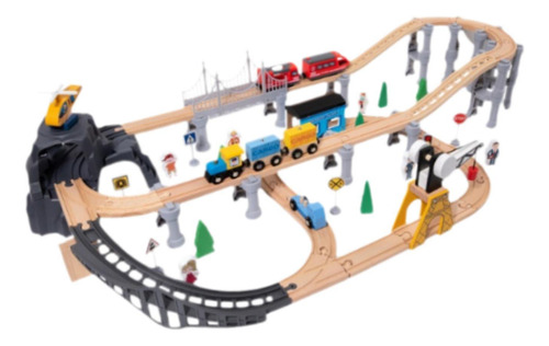 Juegos De Trenes Y Vías Juguete De Construcción De Madera