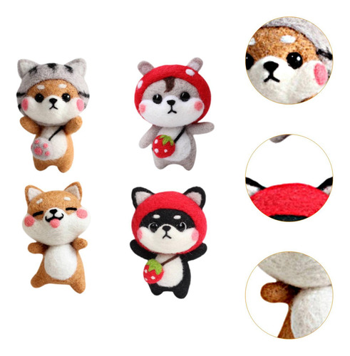 Felting Kit Animal Doll Felting Set Con Juego De 4 Uds.