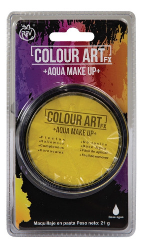 Maquillaje Colour Art Fx Pasta Amarillo Para Disfraz Cosplay