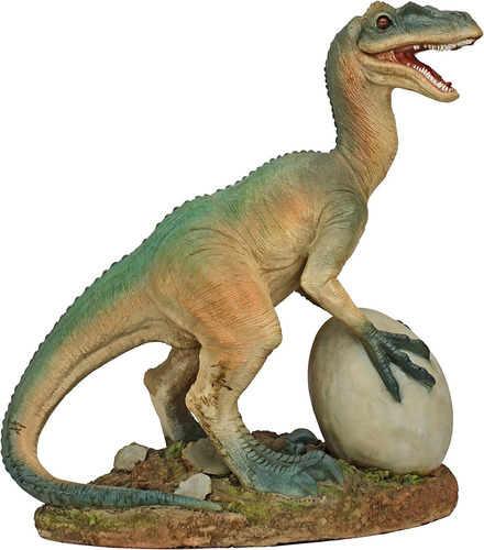 Design Toscano El Huevo Beater Raptor Dinosaurio Estatua  A 