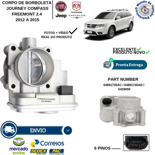 Corpo De Borboleta Tbi Jeep Dodge / Fiat Freemont 2.4