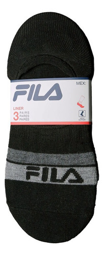 Calcetines Fila Hombre Striped Liner Blk Ligero Original