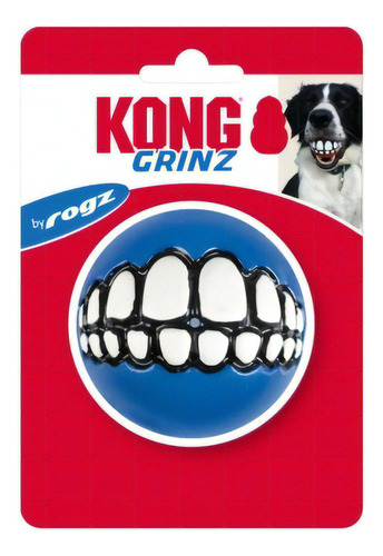 Kong Grinz By Rogz Large/grande Brinquedo De Bola Para Cães Cor Sortida