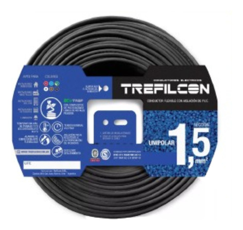 Cable Trefilcon Unipolar 1x1,50mm Rollo 100mts