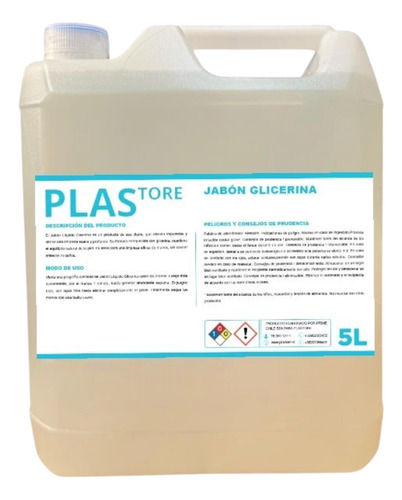 Jabon Liquido Con Glicerina 5 Lts Plastore