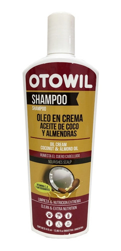Imagen 1 de 7 de Shampoo Aceite De Coco Y Almendras De Otowil X410ml
