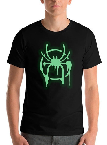 Polera Spiderman 001 Brillo En La Oscuridad  Adulto Niño