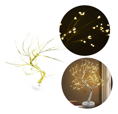 Árbol La Vida Luz Led Calida Multicolor Pila Usb Mixmarket